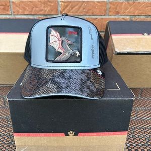 Goorin Animal Farm Trucker Baseball Hat Believe Unreal Jersey Devil Snake Skin
